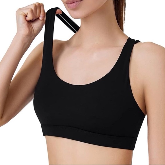 NWT Running Girl Criss-Cross Strappy Sports Bra Medium Support Removable Cups - Picture 5 of 13